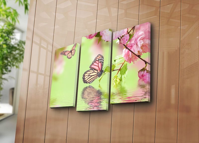 Koristeellinen Canvastaulu 3-os 45x20 cm - Monivärinen - Sisustustuotteet - Taulu & taide - Canvas-taulu