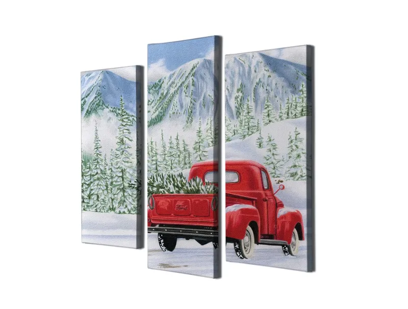 Koristeellinen Canvastaulu 3-os 45x20 cm - Monivärinen - Sisustustuotteet - Taulu & taide - Canvas-taulu