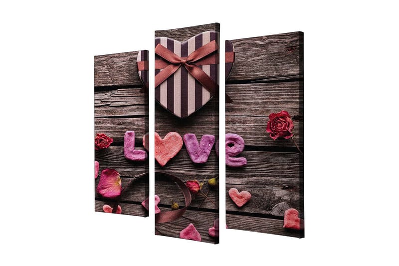 Koristeellinen Canvastaulu 3-os 45x20 cm, Monivärinen