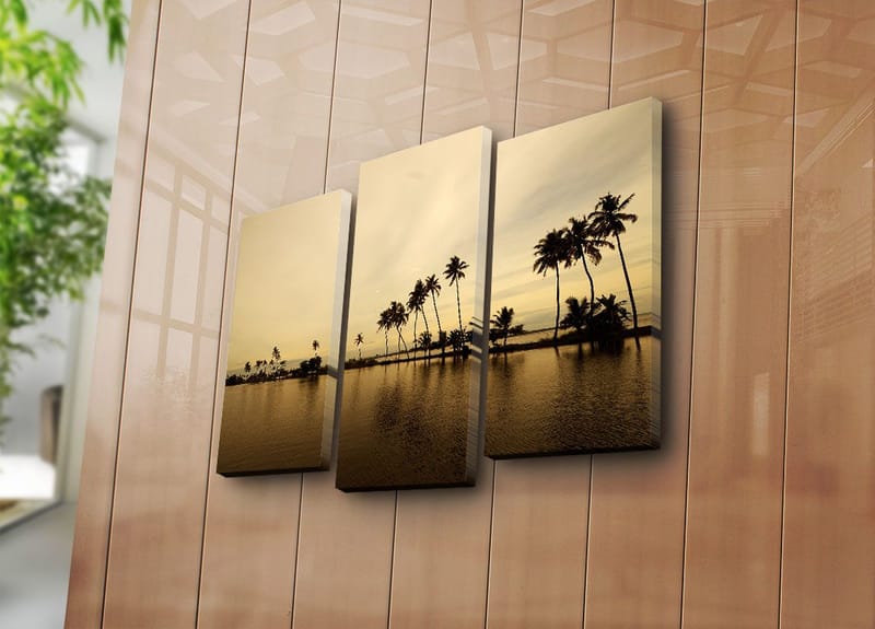 Koristeellinen Canvastaulu 3-os 45x20 cm - Monivärinen - Sisustustuotteet - Taulu & taide - Canvas-taulu