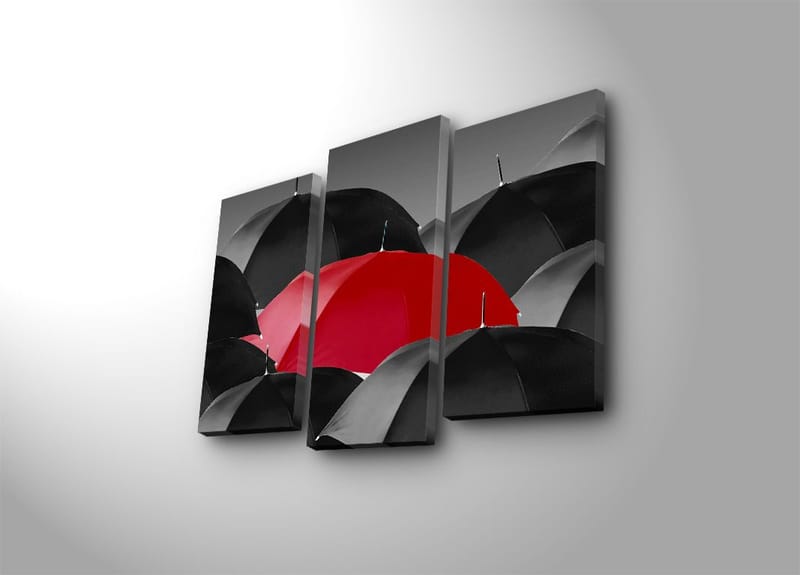 Koristeellinen Canvastaulu 3-os 45x20 cm, Monivärinen