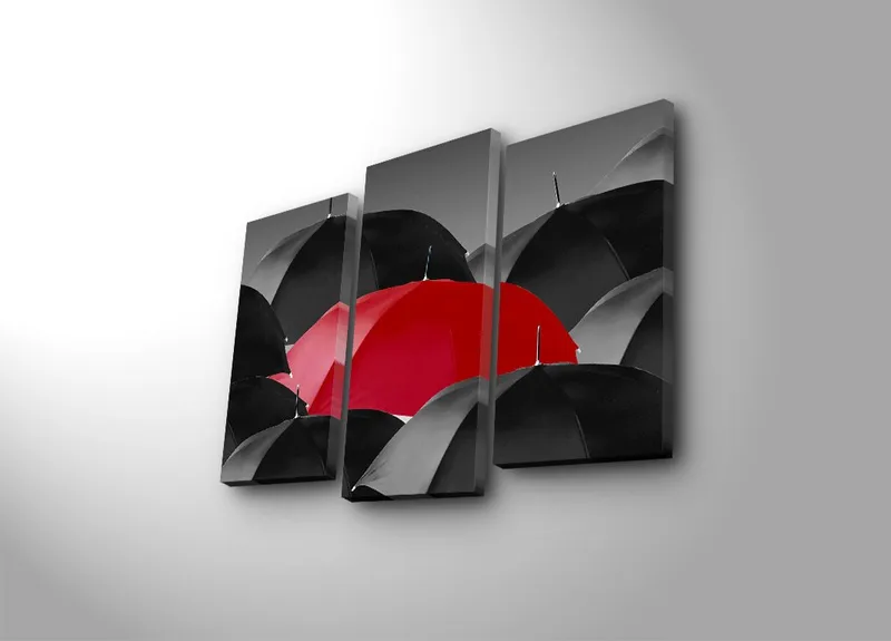 Koristeellinen Canvastaulu 3-os 45x20 cm, Monivärinen