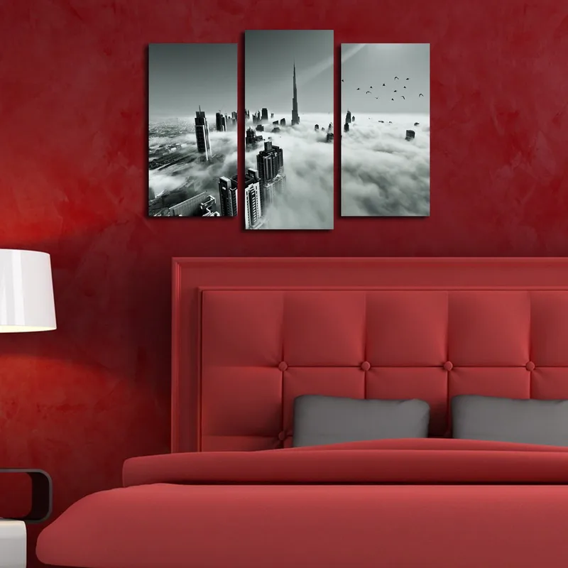 Koristeellinen Canvastaulu 3-os 45x20 cm - Monivärinen - Sisustustuotteet - Taulu & taide - Canvas-taulu