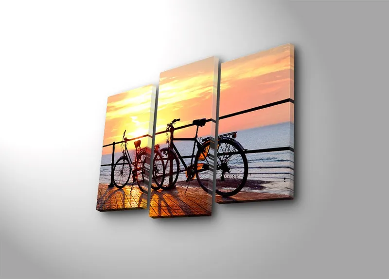 Koristeellinen Canvastaulu 3-os 45x20 cm, Monivärinen