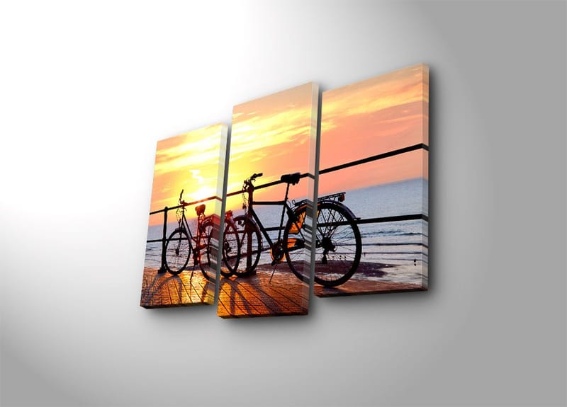 Koristeellinen Canvastaulu 3-os 45x20 cm, Monivärinen