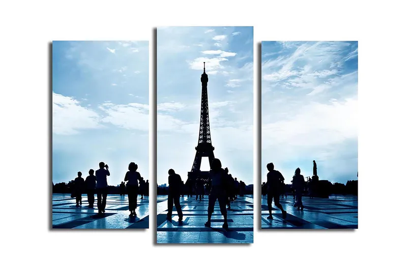 Koristeellinen Canvastaulu 3-os 45x20 cm, Monivärinen