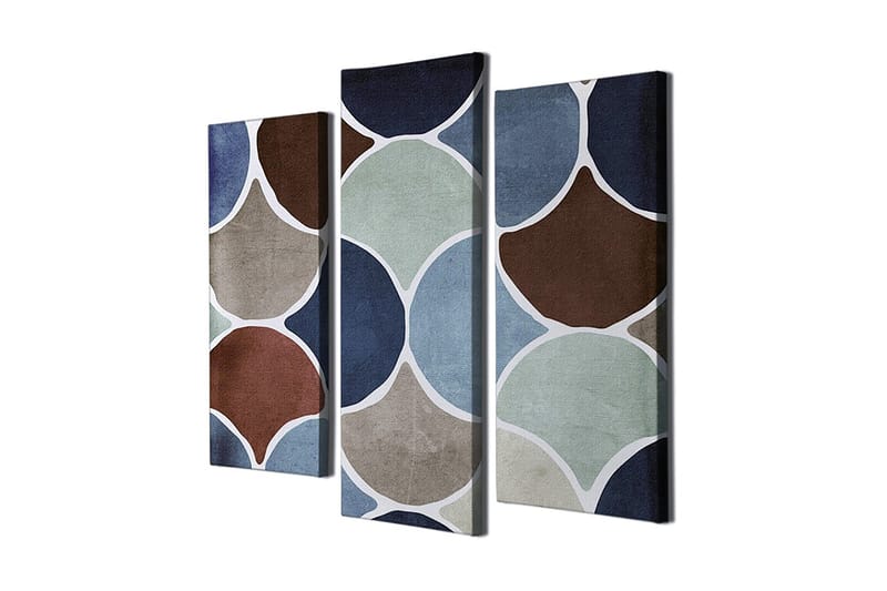 Koristeellinen Canvastaulu 3-os 45x20 cm, Monivärinen