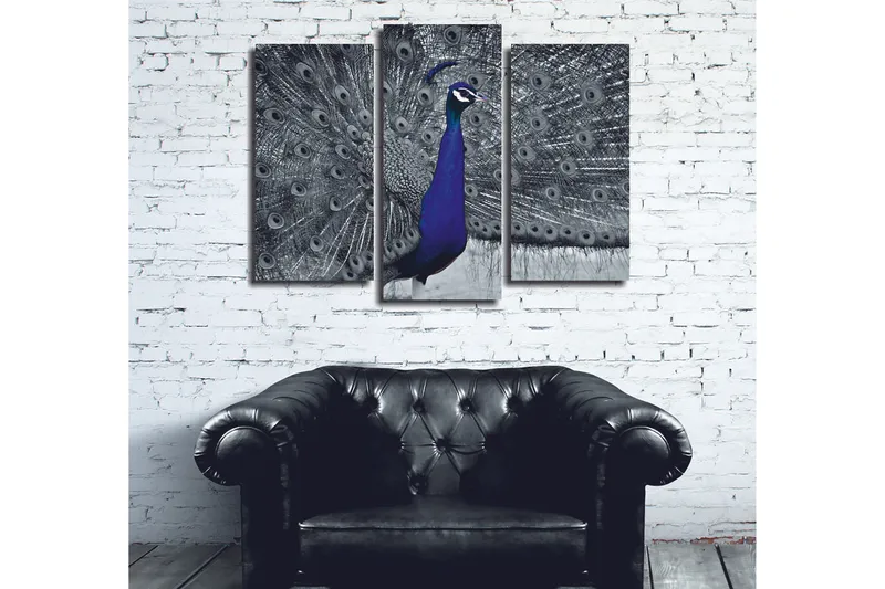 Koristeellinen Canvastaulu 3-os 45x20 cm - Monivärinen - Sisustustuotteet - Taulu & taide - Canvas-taulu