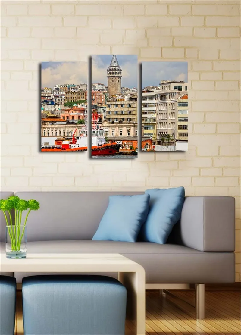 Koristeellinen Canvastaulu 3-os 45x20 cm - Monivärinen - Sisustustuotteet - Taulu & taide - Canvas-taulu