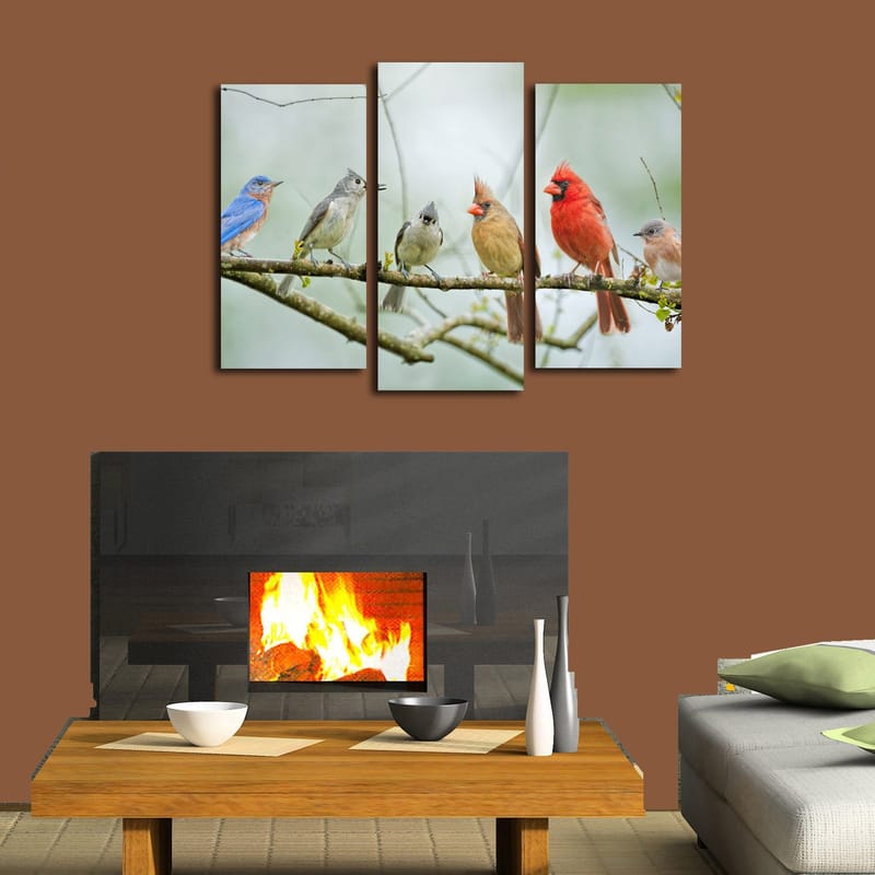 Koristeellinen Canvastaulu 3-os 45x20 cm - Monivärinen - Sisustustuotteet - Taulu & taide - Canvas-taulu