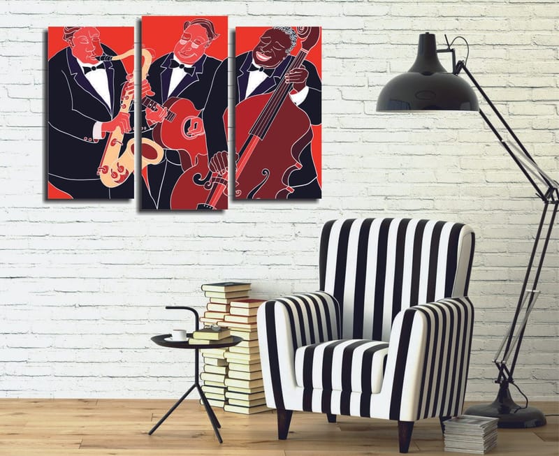 Koristeellinen Canvastaulu 3-os 45x20 cm, Monivärinen