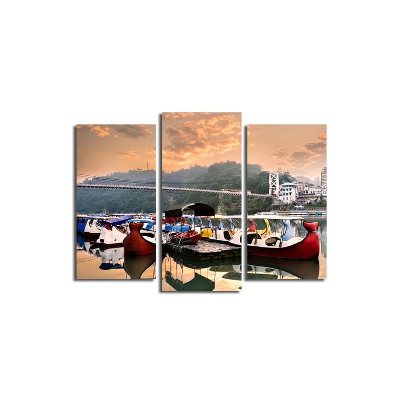 Koristeellinen Canvastaulu 3-os 45x20 cm - Monivärinen - Sisustustuotteet - Taulu & taide - Canvas-taulu