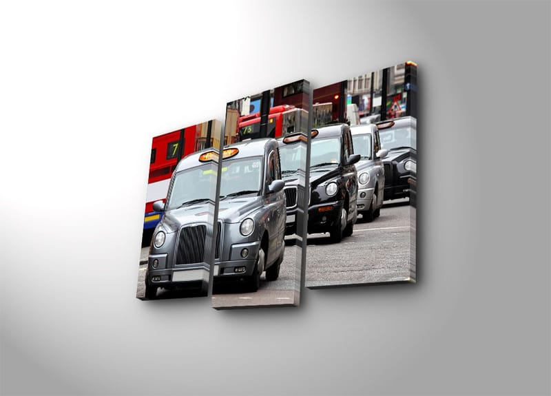 Koristeellinen Canvastaulu 3-os 45x20 cm, Monivärinen