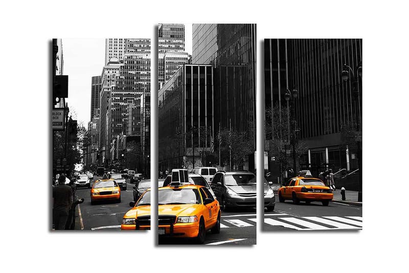 Koristeellinen Canvastaulu 3-os 45x20 cm, Monivärinen