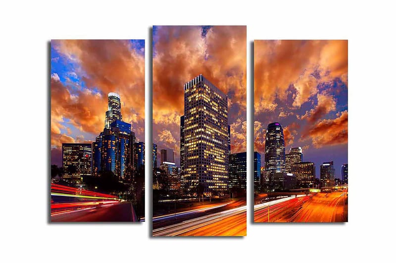 Koristeellinen Canvastaulu 3-os 45x20 cm, Monivärinen