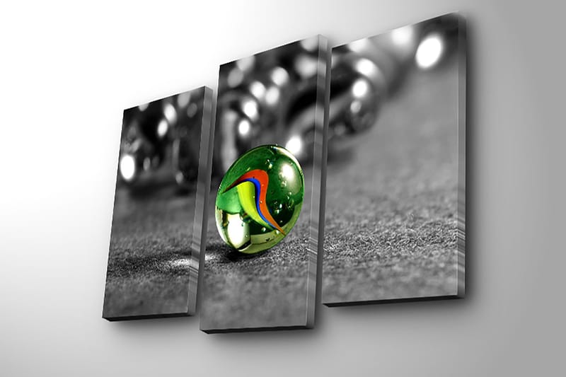 Koristeellinen Canvastaulu 3-os 45x20 cm - Monivärinen - Sisustustuotteet - Taulu & taide - Canvas-taulu