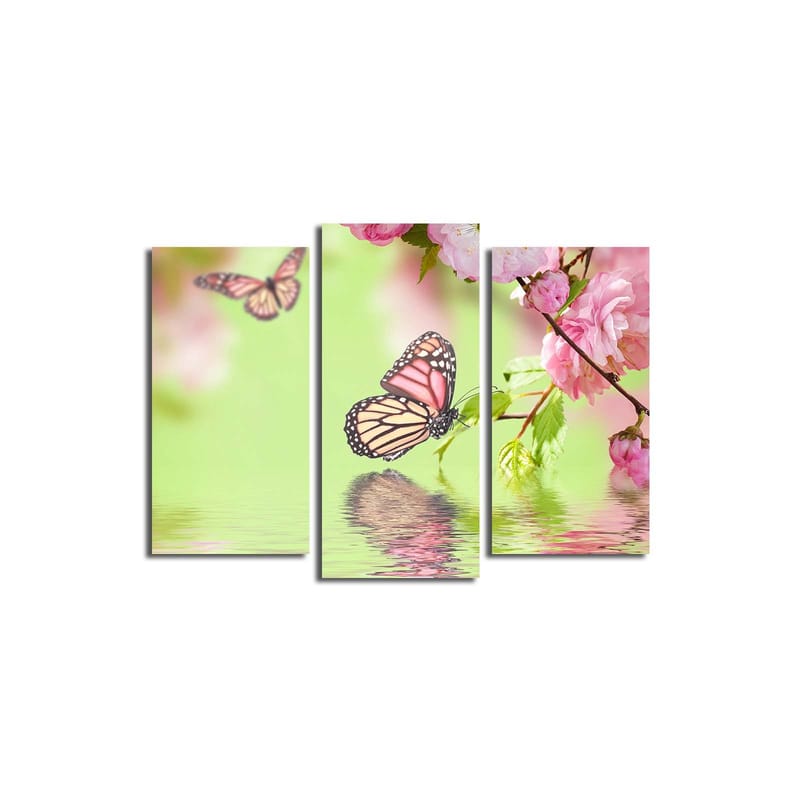 Koristeellinen Canvastaulu 3-os 45x20 cm - Monivärinen - Sisustustuotteet - Taulu & taide - Canvas-taulu