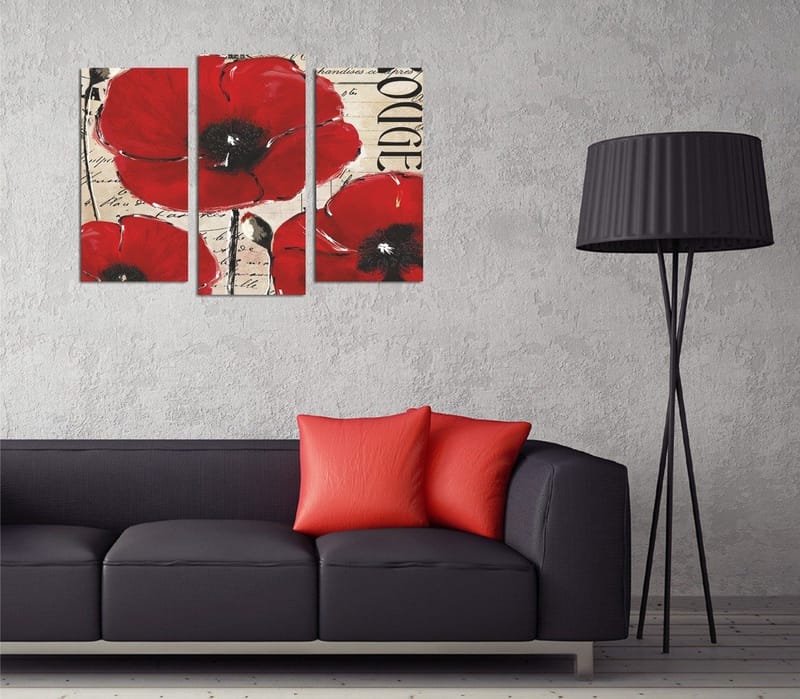 Koristeellinen Canvastaulu 3-os 45x20 cm, Monivärinen