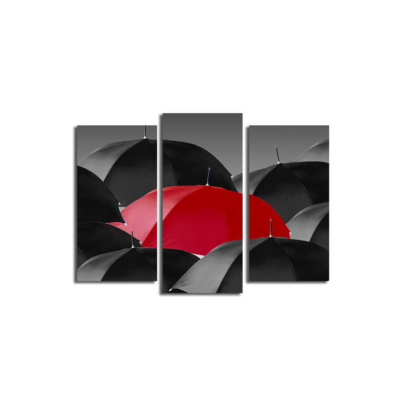 Koristeellinen Canvastaulu 3-os 45x20 cm - Monivärinen - Sisustustuotteet - Taulu & taide - Canvas-taulu