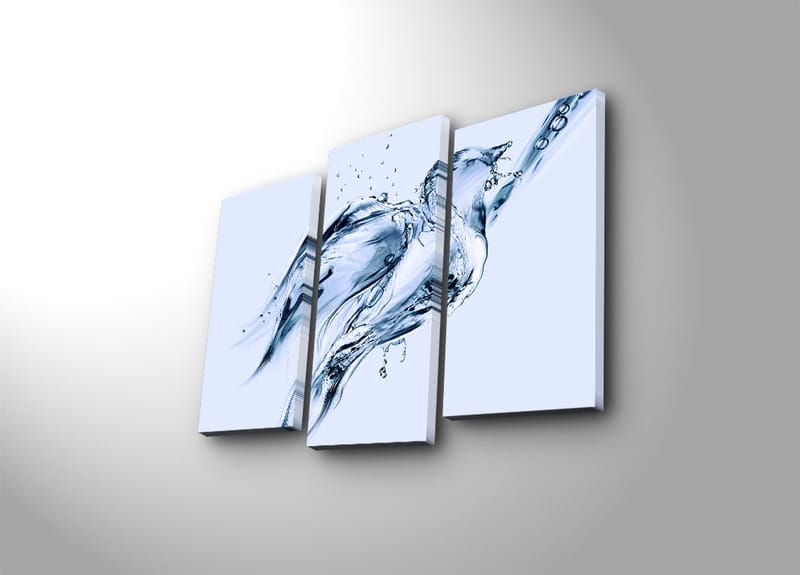 Koristeellinen Canvastaulu 3-os 45x20 cm, Monivärinen