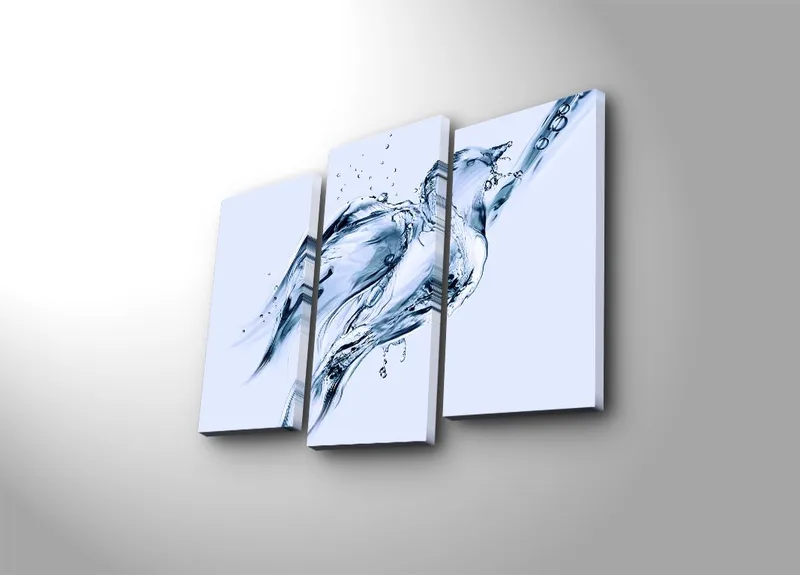 Koristeellinen Canvastaulu 3-os 45x20 cm, Monivärinen