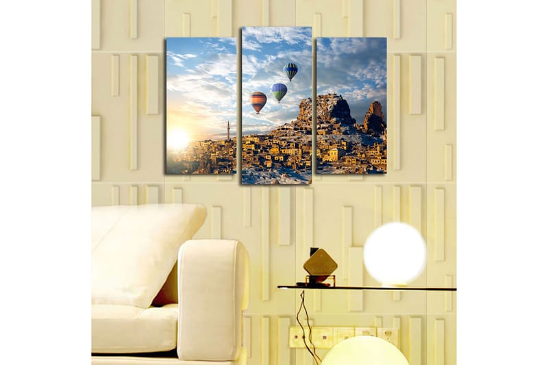 Koristeellinen Canvastaulu 3-os 45x20 cm - Monivärinen - Sisustustuotteet - Taulu & taide - Canvas-taulu