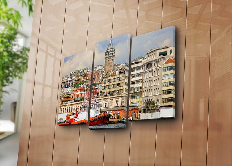 Koristeellinen Canvastaulu 3-os 45x20 cm - Monivärinen - Sisustustuotteet - Taulu & taide - Canvas-taulu