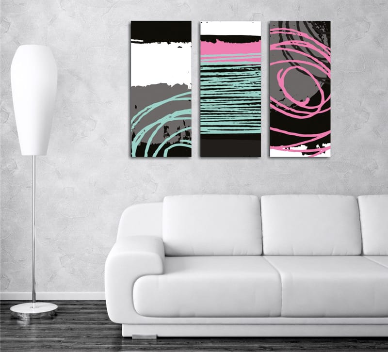 Koristeellinen Canvastaulu 3-os 45x20 cm, Monivärinen