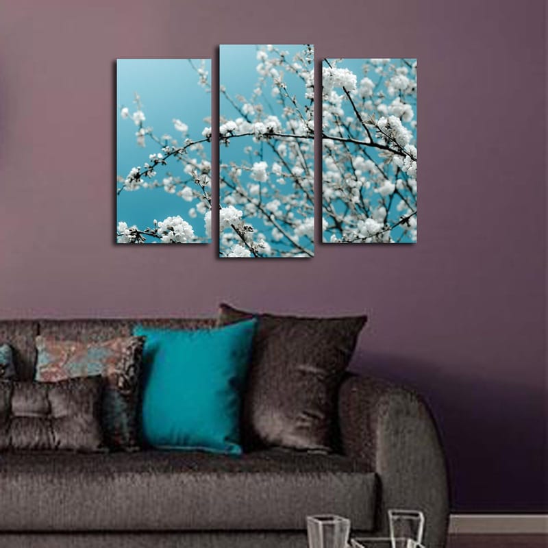 Koristeellinen Canvastaulu 3-os 45x20 cm - Monivärinen - Sisustustuotteet - Taulu & taide - Canvas-taulu