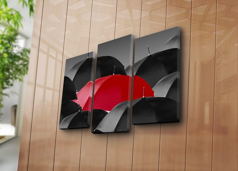 Koristeellinen Canvastaulu 3-os 45x20 cm - Monivärinen - Sisustustuotteet - Taulu & taide - Canvas-taulu