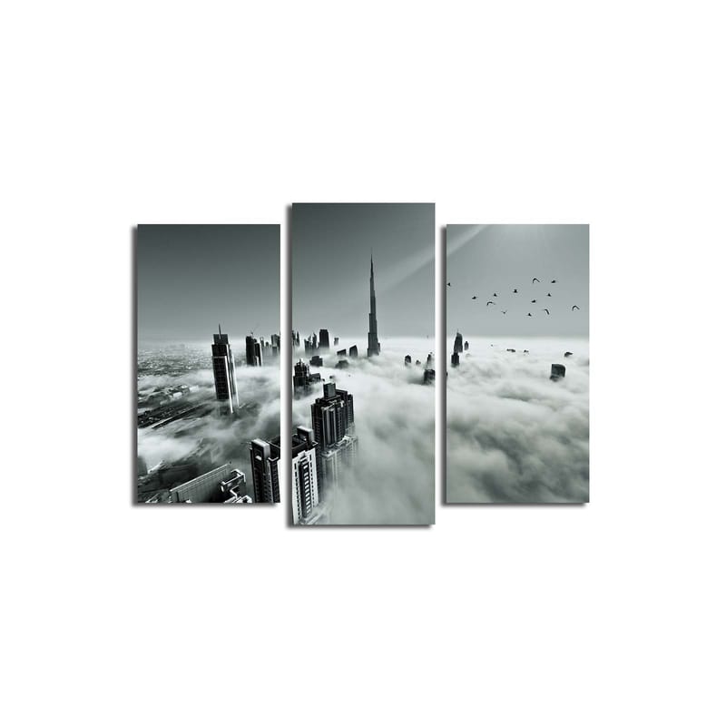 Koristeellinen Canvastaulu 3-os 45x20 cm - Monivärinen - Sisustustuotteet - Taulu & taide - Canvas-taulu