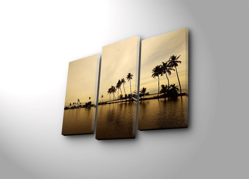 Koristeellinen Canvastaulu 3-os 45x20 cm - Monivärinen - Sisustustuotteet - Taulu & taide - Canvas-taulu