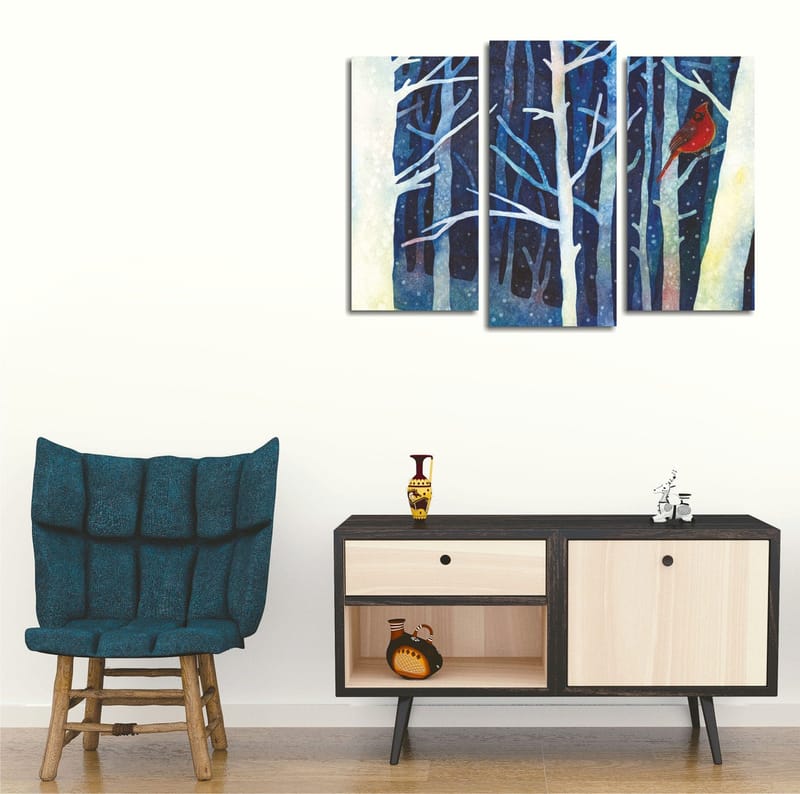 Koristeellinen Canvastaulu 3-os 45x20 cm - Monivärinen - Sisustustuotteet - Taulu & taide - Canvas-taulu