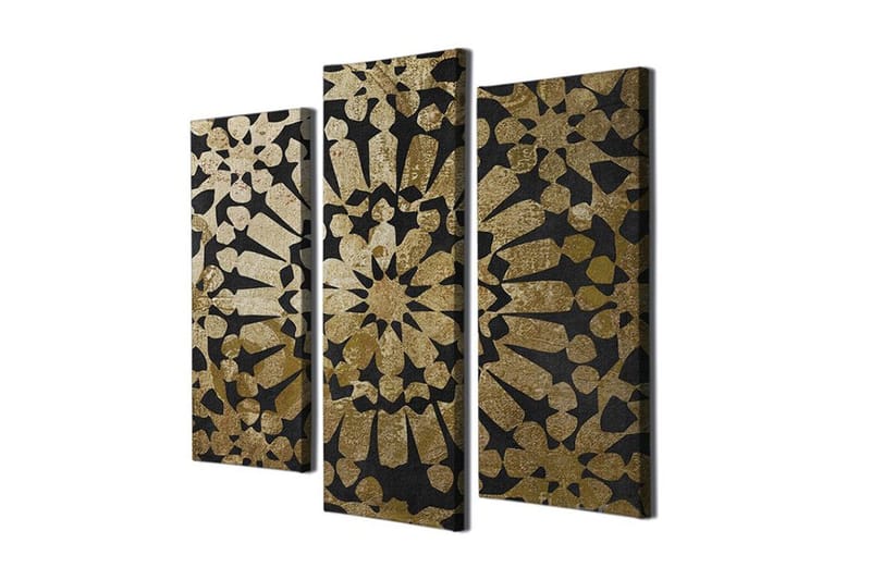 Koristeellinen Canvastaulu 3-os 45x20 cm, Monivärinen