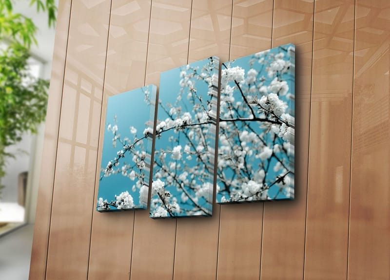 Koristeellinen Canvastaulu 3-os 45x20 cm - Monivärinen - Sisustustuotteet - Taulu & taide - Canvas-taulu