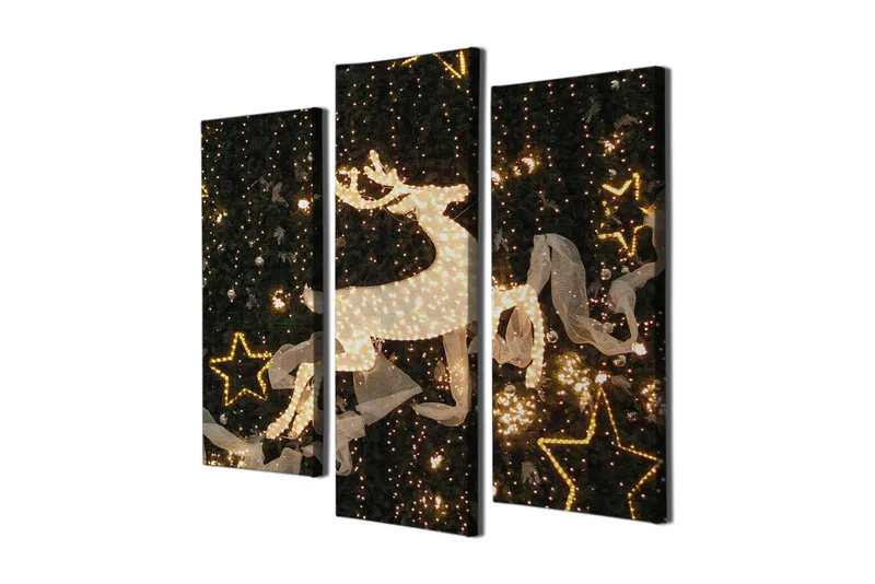 Koristeellinen Canvastaulu 3-os 45x20 cm - Monivärinen - Sisustustuotteet - Taulu & taide - Canvas-taulu