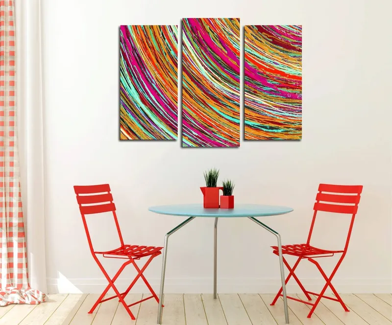 Koristeellinen Canvastaulu 3-os 45x20 cm, Monivärinen