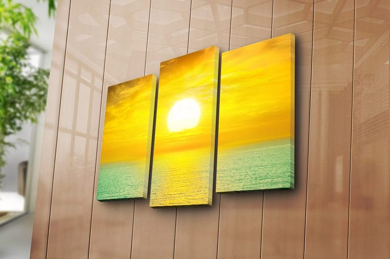 Koristeellinen Canvastaulu 3-os 45x20 cm - Monivärinen - Sisustustuotteet - Taulu & taide - Canvas-taulu