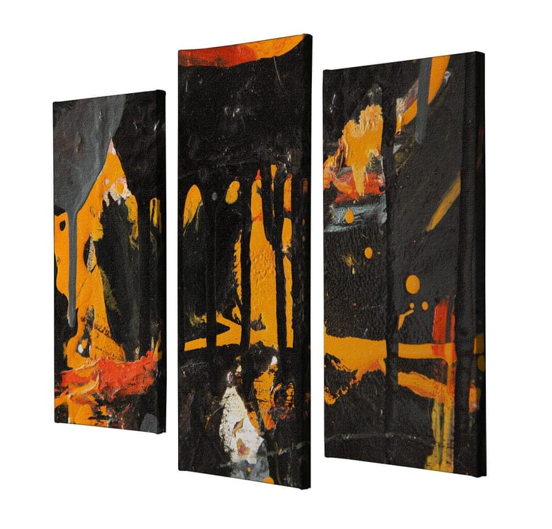 Koristeellinen Canvastaulu 3-os 45x20 cm - Monivärinen - Sisustustuotteet - Taulu & taide - Canvas-taulu