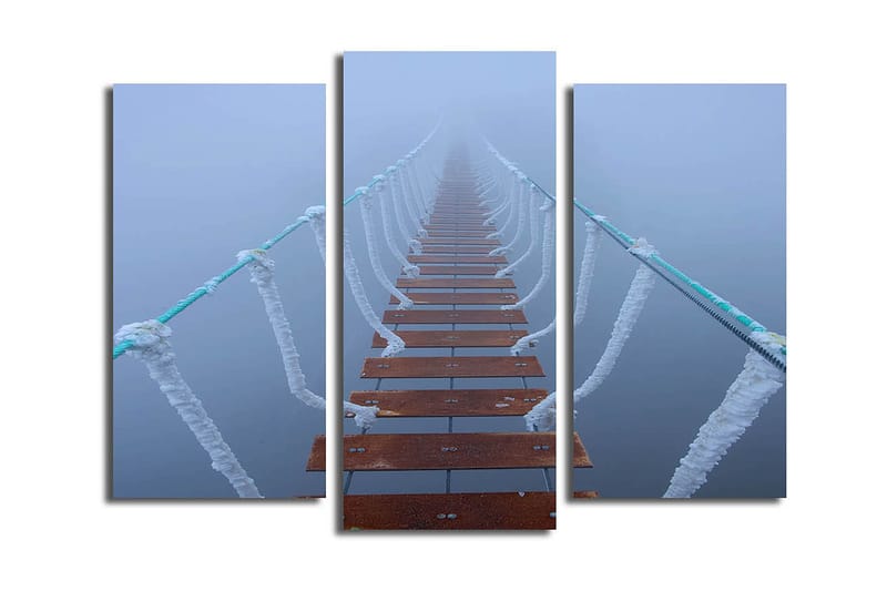 Koristeellinen Canvastaulu 3-os 45x20 cm, Monivärinen