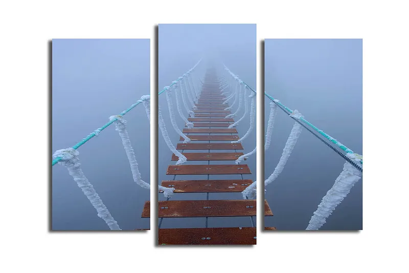 Koristeellinen Canvastaulu 3-os 45x20 cm, Monivärinen