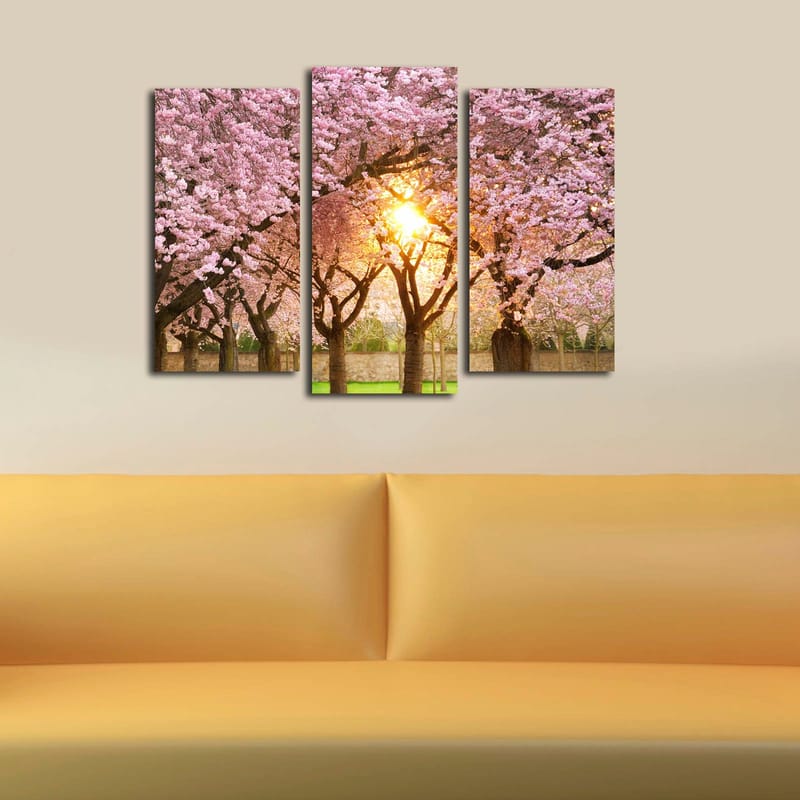 Koristeellinen Canvastaulu 3-os 45x20 cm - Monivärinen - Sisustustuotteet - Taulu & taide - Canvas-taulu