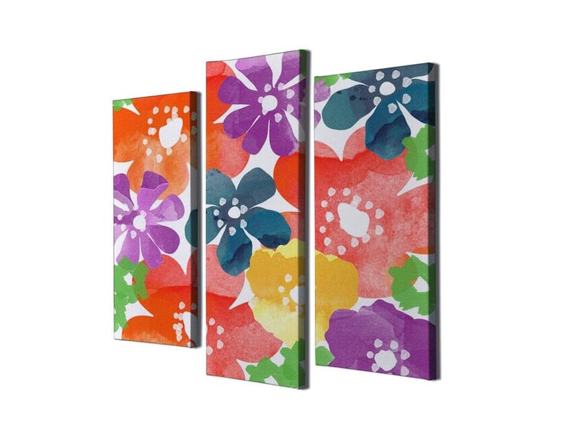 Koristeellinen Canvastaulu 3-os 45x20 cm - Monivärinen - Sisustustuotteet - Taulu & taide - Canvas-taulu