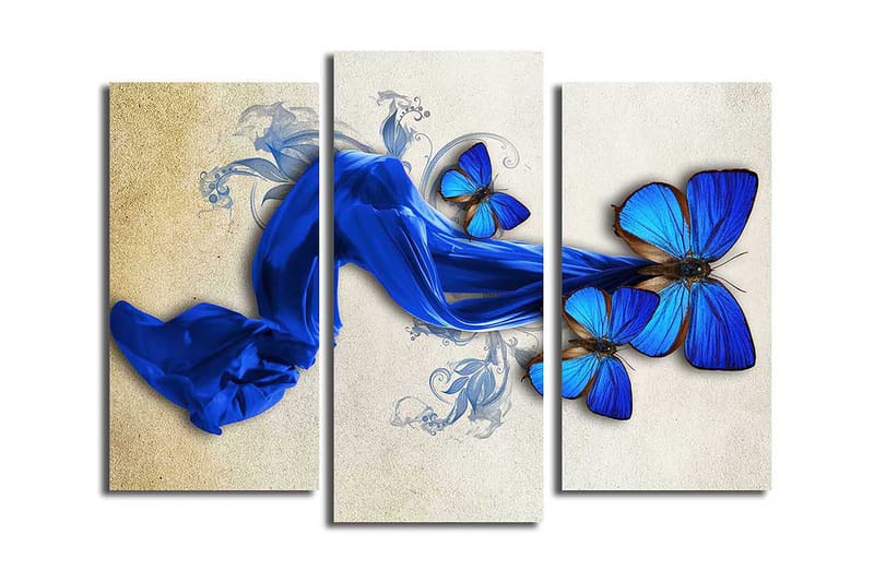 Koristeellinen Canvastaulu 3-os 45x20 cm, Monivärinen