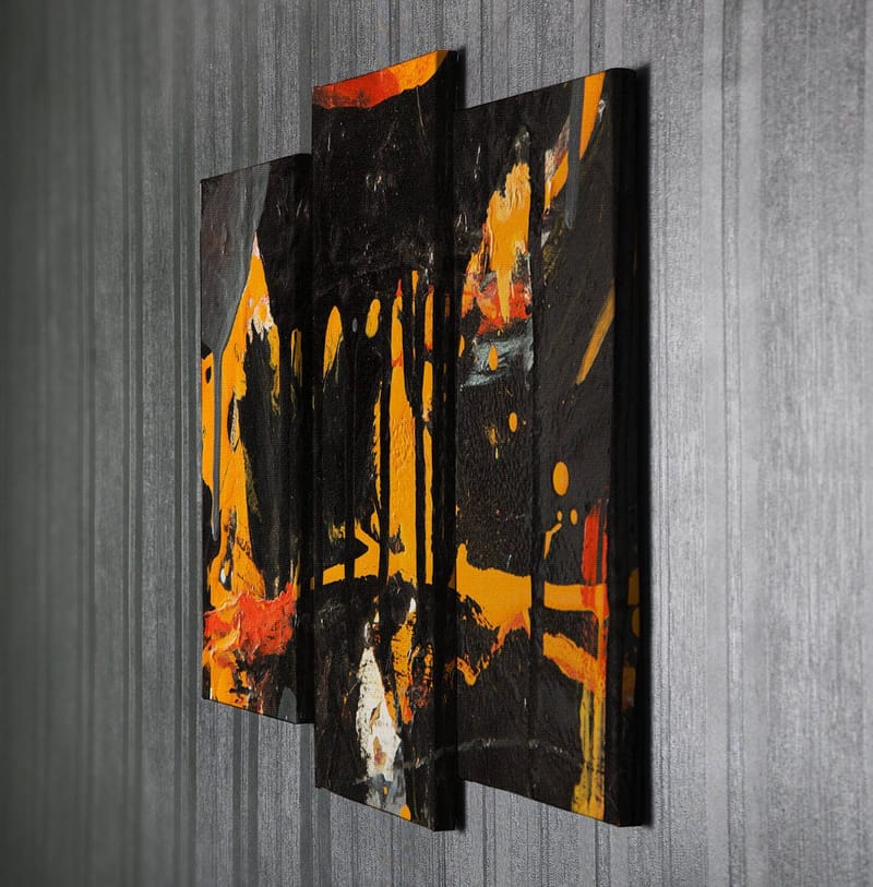 Koristeellinen Canvastaulu 3-os 45x20 cm - Monivärinen - Sisustustuotteet - Taulu & taide - Canvas-taulu