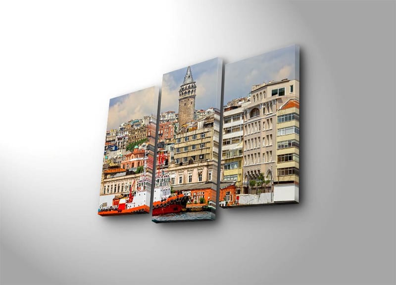 Koristeellinen Canvastaulu 3-os 45x20 cm - Monivärinen - Sisustustuotteet - Taulu & taide - Canvas-taulu