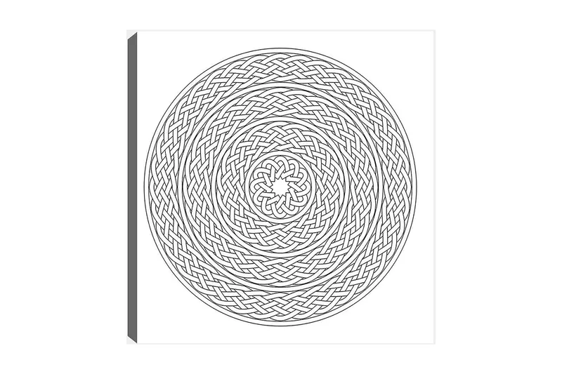 Koristeellinen Canvastaulu 30x30 cm, Valkoinen/Musta