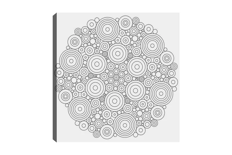 Koristeellinen Canvastaulu 30x30 cm, Valkoinen/Musta