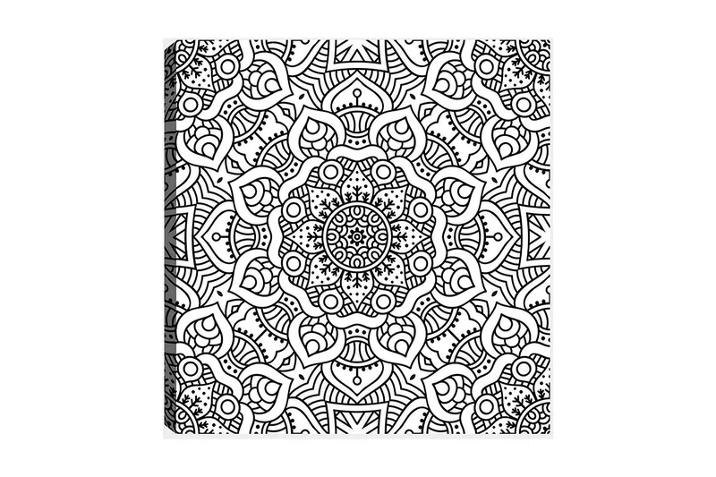 Koristeellinen Canvastaulu 30x30 cm, Valkoinen/Musta