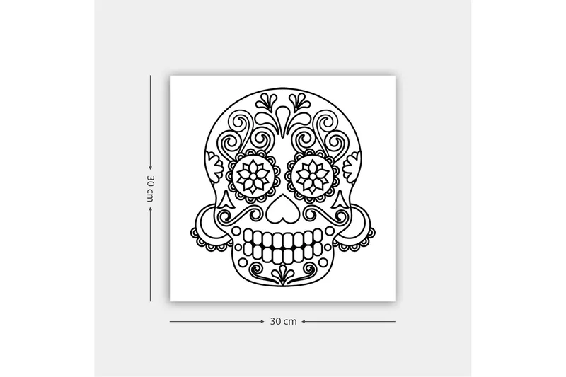 Koristeellinen Canvastaulu 30x30 cm - Valkoinen/Musta - Sisustustuotteet - Taulu & taide - Canvas-taulu